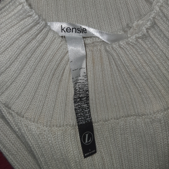 Kensie Womens Ribbed Knit Tank Large Beige - Picture 5 of 8